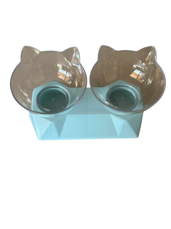 Plato doble anti reflujos para gatos